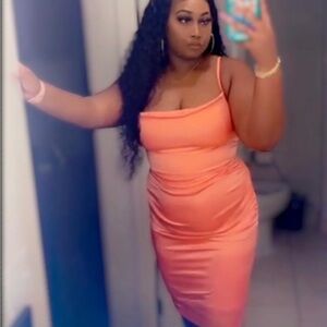 Blush satin dress from fashion nova worn once on my birthday